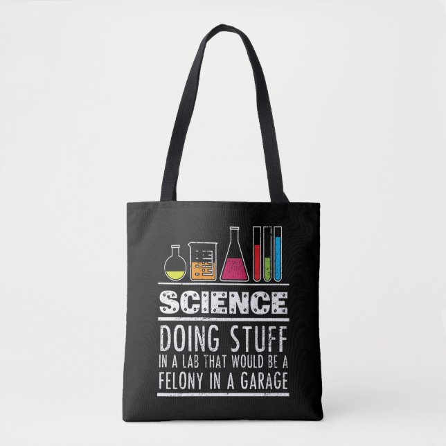 Bolsa Tote Camisa de Química de Ciências Engraçada para Nerd (Frente)