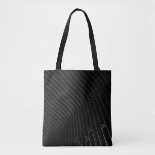 Bolsa Tote Camisa de vestido branca e estriada preta