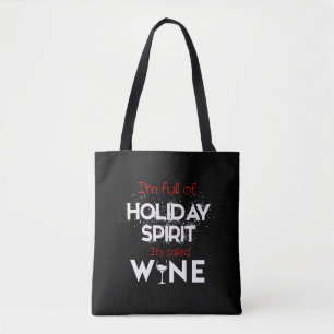 Bolsa Tote Camisa de Vinho de Natal - Papais noeis de Natal
