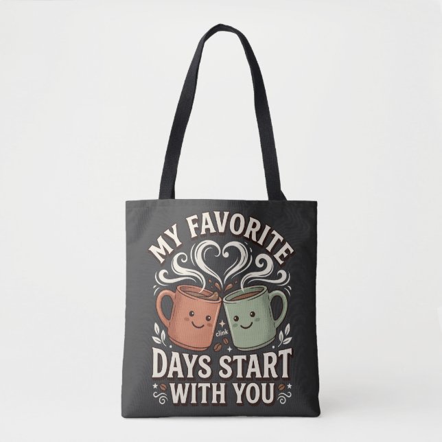 Bolsa Tote Camisa do Dia do Melhor Amigo: Roupa Combinando Ca (Frente)