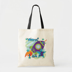 Bolsa Tote Camisas de aniversário de 3 anos para navios de fo