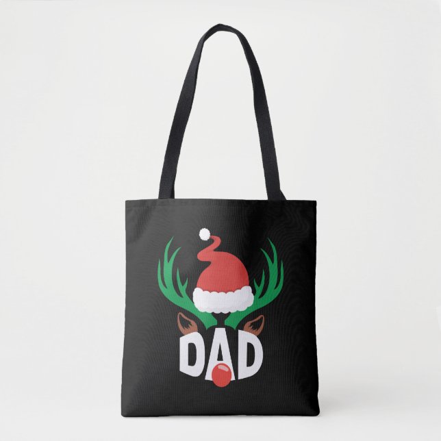 Bolsa Tote Camisas de natal pai DEER (Frente)