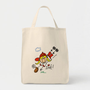 Bolsa Tote Camisas e Presentes de Beisebol Feminino Pulando p