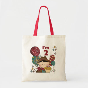 Bolsa Tote Camisas e presentes de cowboy segundo aniversário