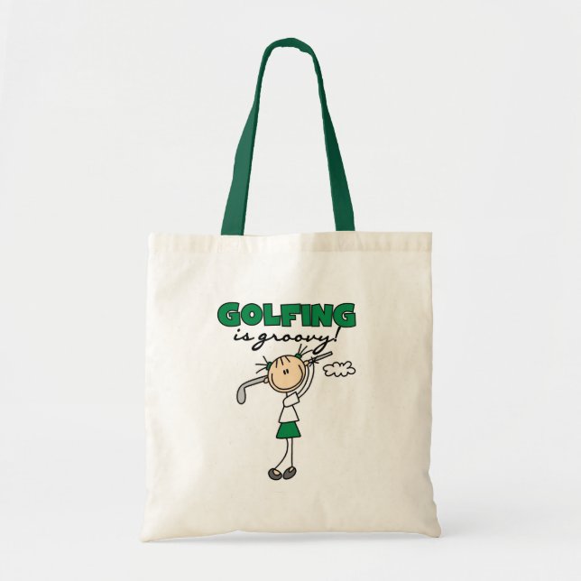 Bolsa Tote Camisas e Presentes Golfing é Groovy (Frente)