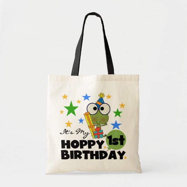 Bolsa Tote Camisas e presentes Hoppy do primeiro aniversario  (Frente)
