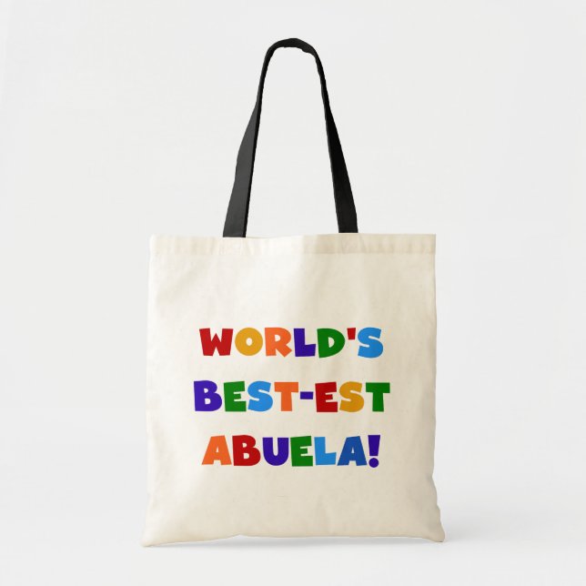 Bolsa Tote Camiseta brilhante das cores do Melhor-est Abuela (Frente)