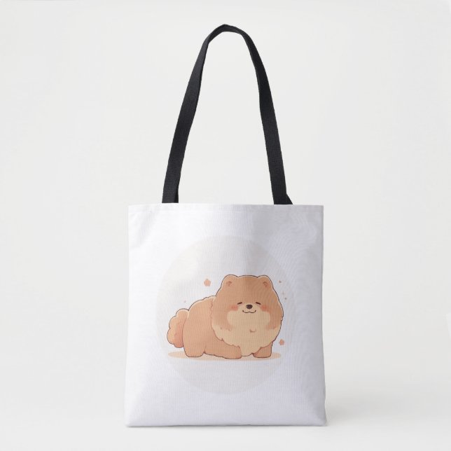 Bolsa Tote Camiseta Clássica Chow Adorável (10) (Frente)