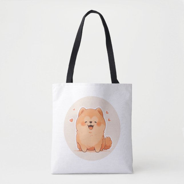 Bolsa Tote Camiseta Clássica Chow Adorável (2) (Frente)