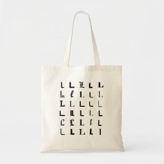 Bolsa Tote Camiseta com design mosaico de letra monograma L t