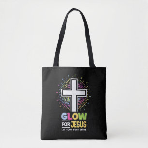 Bolsa Tote Camiseta Cruz Cristã Glow for Jesus Jesus Cristo B
