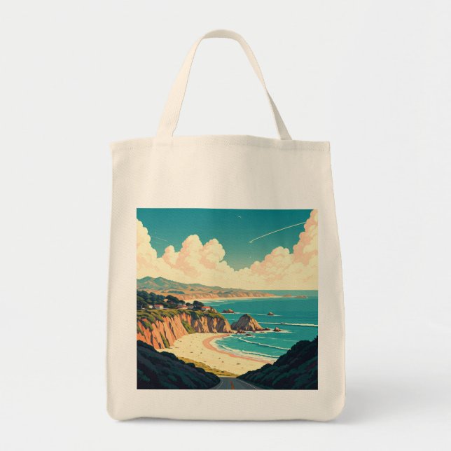 Bolsa Tote Camiseta da Costa Central da Califórnia (Frente)