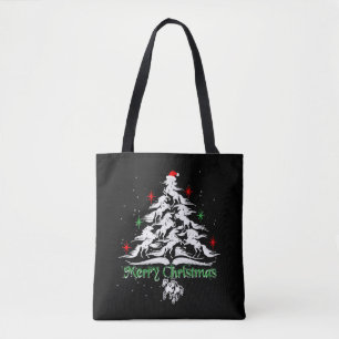 Bolsa Tote Camiseta de Árvore de Natal, Árvore de Cavalo de N
