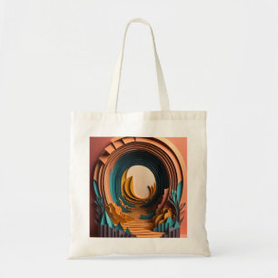 Bolsa Tote Camiseta de design de arte em papel 3D