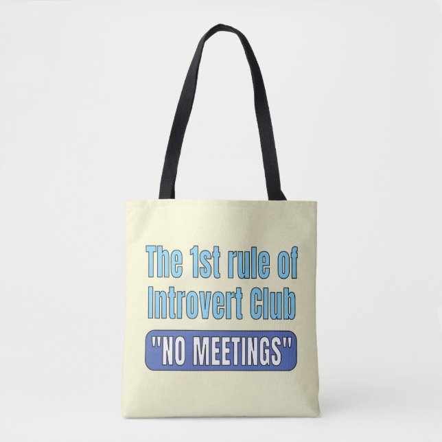 Bolsa Tote Camiseta do Clube de Introvertidos (Frente)