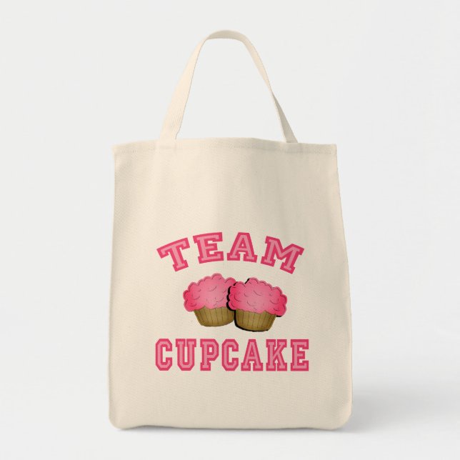 Bolsa Tote Camiseta do cupcake da equipe, Hoodies, canecas, (Frente)