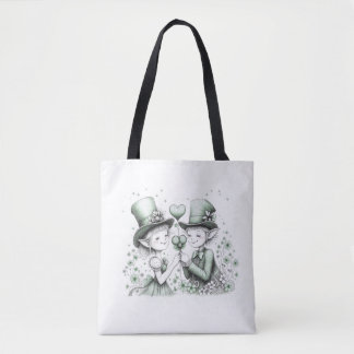 Bolsa Tote Camiseta do Dia de São Patrício com Magia de Pixie