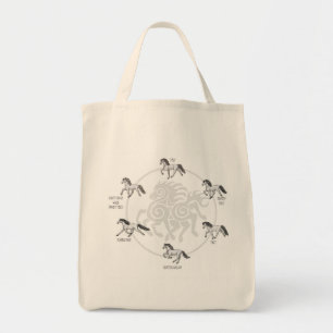 Bolsa Tote Camiseta do Mapa do Cavalo Viking