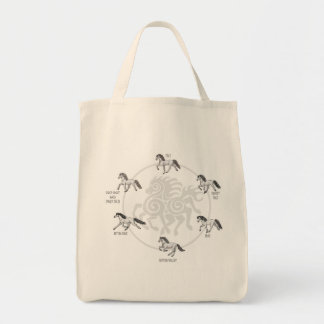 Bolsa Tote Camiseta do Mapa do Cavalo Viking