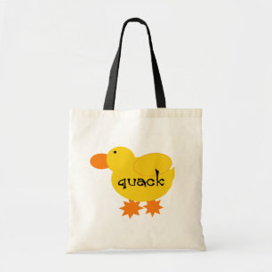 Bolsa Tote Camiseta e presentes amarelos do grasnado do pato