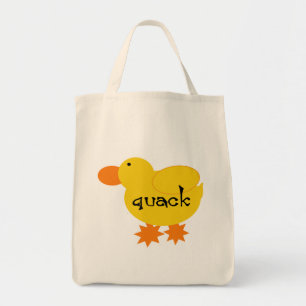 Bolsa Tote Camiseta e presentes amarelos do grasnado do pato