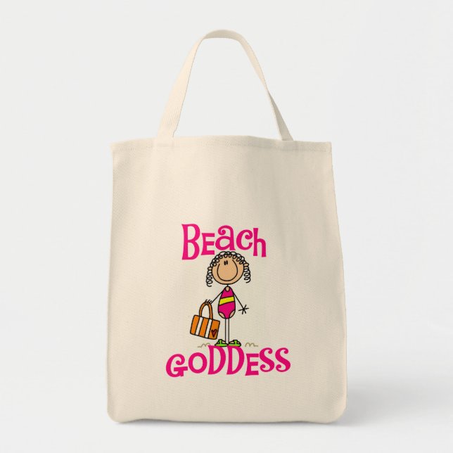 Bolsa Tote Camiseta e presentes da deusa da praia (Frente)