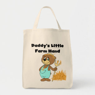 Bolsa Tote Camiseta e presentes da mão de fazenda do pai pouc