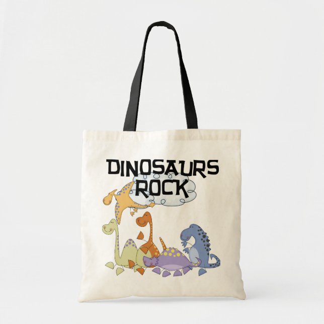 Bolsa Tote Camiseta e presentes da rocha dos dinossauros (Frente)