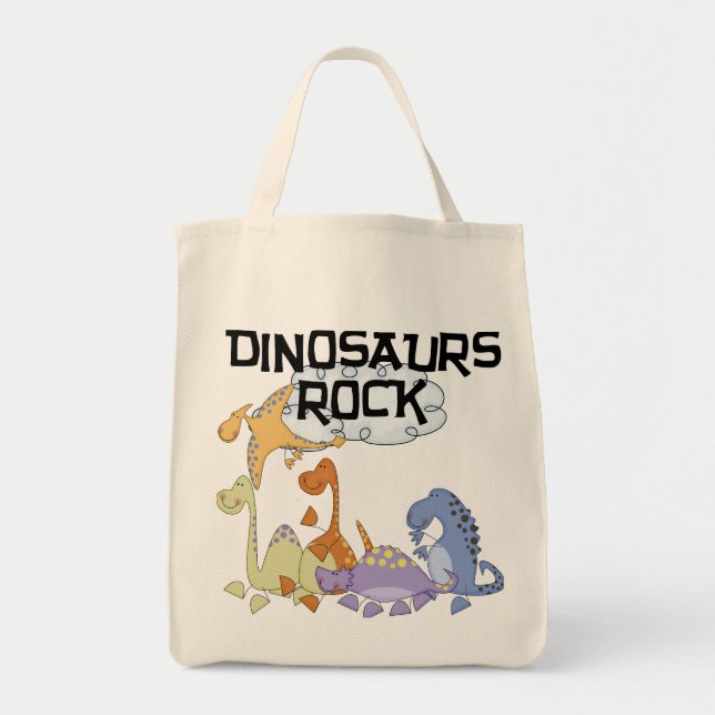 Bolsa Tote Camiseta e presentes da rocha dos dinossauros (Frente)