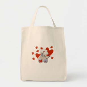 Bolsa Tote Camiseta e presentes do amor da enfermeira do urso