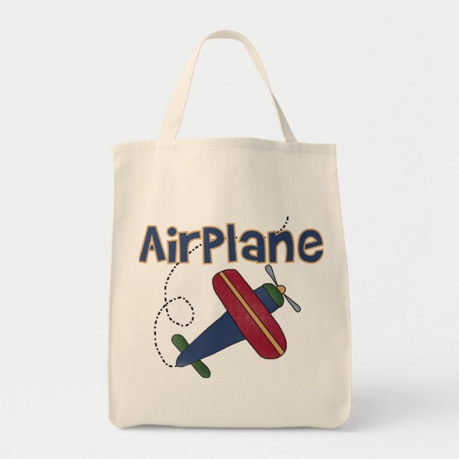 Bolsa Tote Camiseta e presentes do avião (Frente)