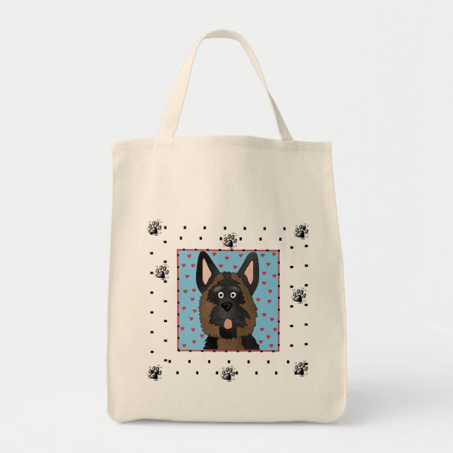 Bolsa Tote Camiseta e presentes do cão de german shepherd (Frente)