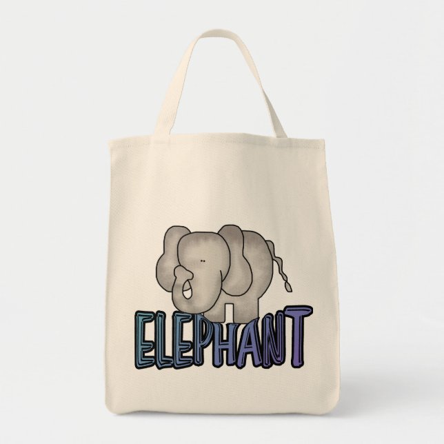 Bolsa Tote Camiseta e presentes do elefante (Frente)