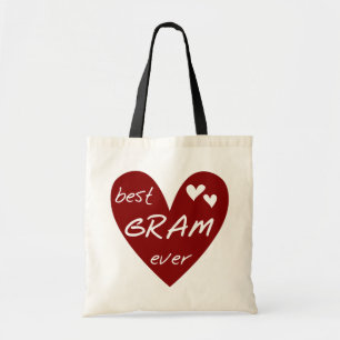 Bolsa Tote Camiseta e presentes do grama do coração vermelho