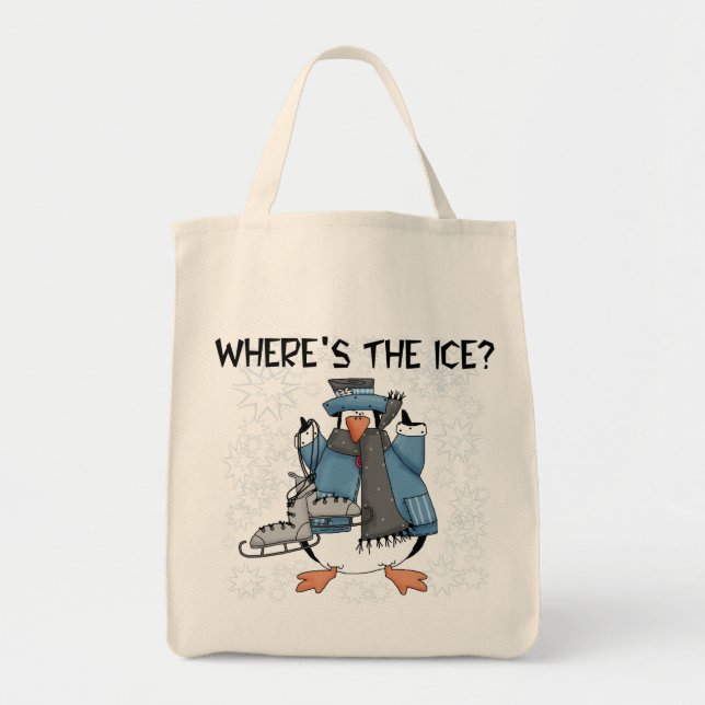 Bolsa Tote Camiseta e presentes do patinagem no gelo do (Frente)