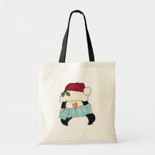 Bolsa Tote Camiseta e presentes do pinguim do Natal