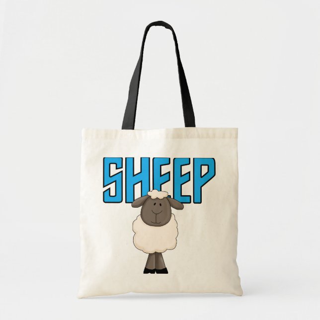Bolsa Tote Camiseta e presentes dos carneiros (Frente)