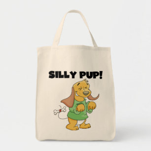 Bolsa Tote Camiseta e presentes parvos do filhote de cachorro