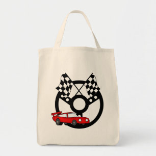 Bolsa Tote Camiseta e presentes vermelhos do carro de