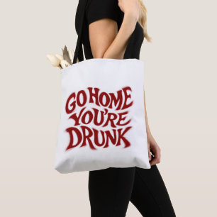 Bolsa Tote Camiseta engraçada de arte tipográfica retrô