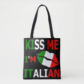 Bolsa Tote Camiseta Eu Sou Italiano Beije-Me