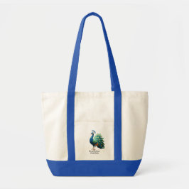 Bolsa Tote Camiseta feminina de origami de pavão