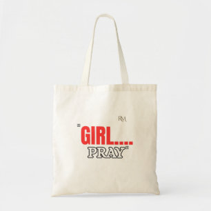 Bolsa Tote Camiseta Girl Pray   Camisa Cristã Baseada na Fé 