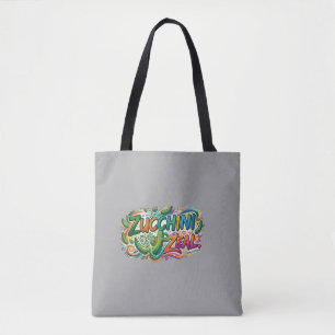 Bolsa Tote Camiseta Gráfica de Abobrinha com Estilo – Zucchin