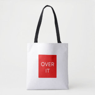 Bolsa Tote Camiseta Gráfica de Citação "ACABEI"