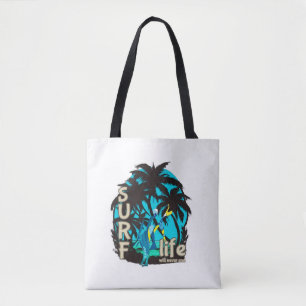Bolsa Tote Camiseta Gráfica de Estilo Vintage Surf Crew Tropi