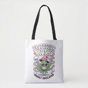 Bolsa Tote Camiseta Gráfica Feminina ADOM "Professor Kush"