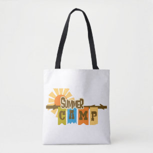 Bolsa Tote Camiseta gráfica retrô de acampamento de verão