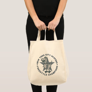 Bolsa Tote Camiseta Gráfica Retro Vintage de Skaters da Cidad