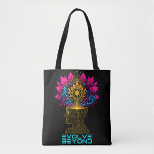 Bolsa Tote Camiseta masculina gráfica de mente cibernética ev